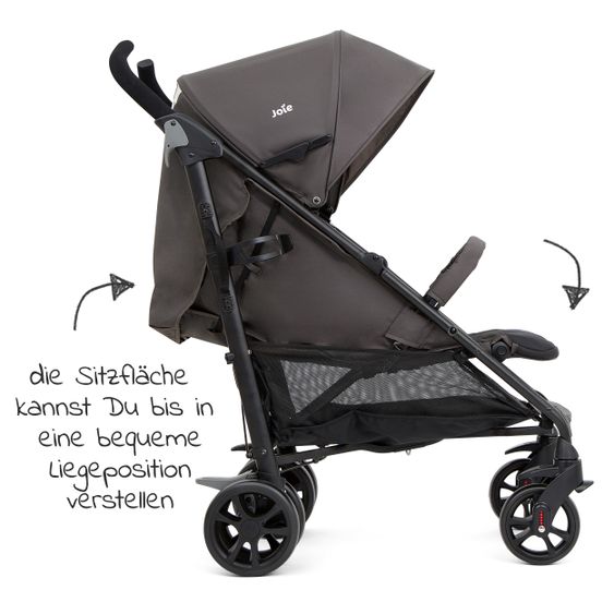 joie Buggy & Sportwagen Brisk LX bis 22 kg belastbar mit Liegefunktion & Einhand-Faltung - Ember