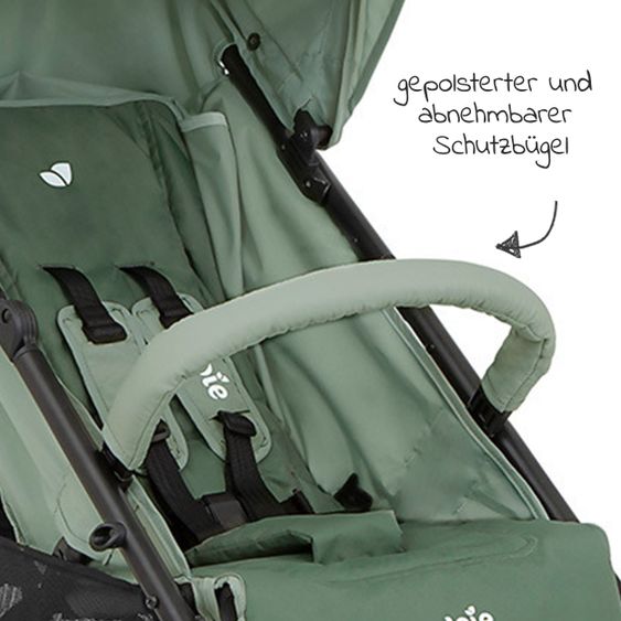 joie Buggy & Sportwagen Brisk LX bis 22 kg belastbar mit Liegefunktion, Einhand-Faltung inkl. Fußsack 3M - Laurel