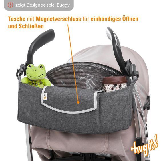 joie Buggy & pushchair Brisk LX up to 22 kg load capacity with reclining function, one-hand folding incl. Hug it! organizer, insect screen & rain cover - Laurel