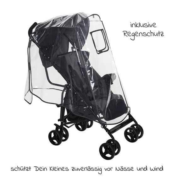 joie Buggy & pushchair Brisk LX up to 22 kg load capacity with reclining function, one-hand folding incl. Hug it! organizer, insect screen & rain cover - Laurel