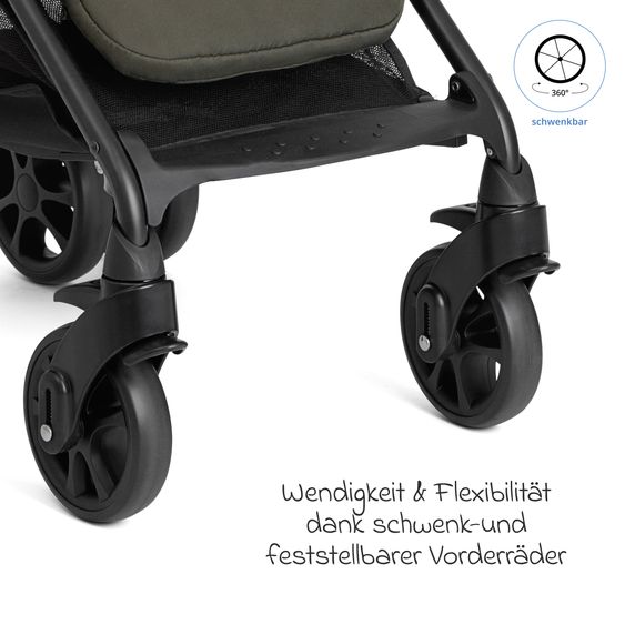 joie Buggy & Sportwagen Brisk LX bis 22 kg belastbar mit Liegefunktion & Einhand-Faltung - Sage