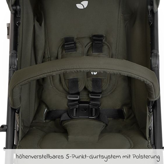 joie Buggy & Sportwagen Brisk LX bis 22 kg belastbar mit Liegefunktion & Einhand-Faltung - Sage