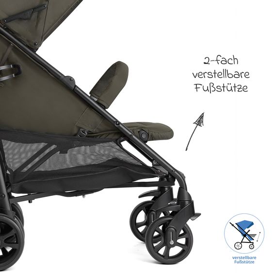 joie Buggy & Sportwagen Brisk LX bis 22 kg belastbar mit Liegefunktion & Einhand-Faltung - Sage