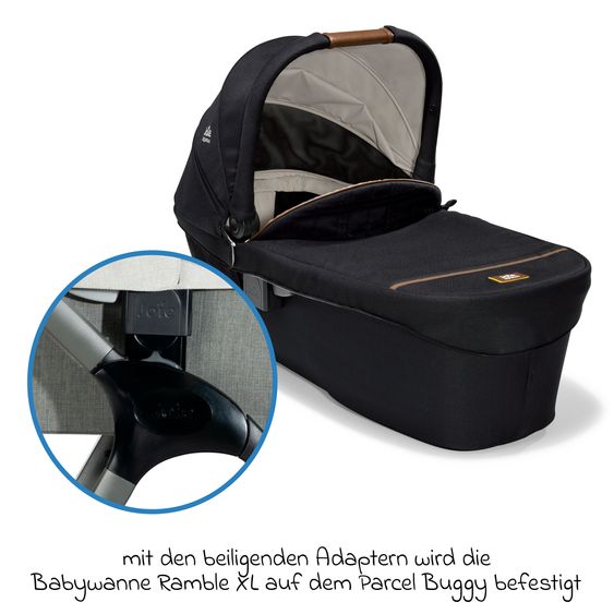 Joie Signature Buggy & Sportwagen Finiti bis 22 kg belastbar mit Liegeposition, Kinderwagenkette - Teleskopschieber,Sportsitz, Adapter, Rückenpolster, Getränkehalter, Crossbody-Bag & Zubehörpaket - Signature - Eclipse