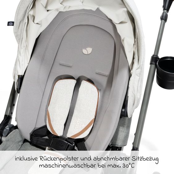 Joie Signature Buggy & Sportwagen Finiti bis 22 kg belastbar mit Liegeposition, Kinderwagenkette - Teleskopschieber,Sportsitz, Adapter, Rückenpolster, Getränkehalter, Crossbody-Bag & Zubehörpaket - Signature - Oyster