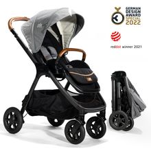 Buggy & Sportwagen Finiti bis 22 kg belastbar mit Liegeposition, Teleskopschieber, umsetzbarer Sportsitz inkl. Regenschutz, Adapter, Rückenpolster, Getränkehalter & Crossbody-Bag - Signature - Carbon