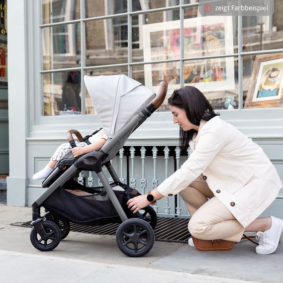 Joie Signature Buggy & Sportwagen Finiti bis 22 kg belastbar mit Liegeposition, Teleskopschieber, umsetzbarer Sportsitz inkl. Regenschutz, Adapter, Rückenpolster, Getränkehalter & Crossbody-Bag - Signature - Carbon