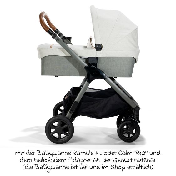 Joie Signature Buggy & Sportwagen Finiti bis 22 kg belastbar mit Liegeposition, Teleskopschieber, umsetzbarer Sportsitz inkl. Regenschutz, Adapter, Rückenpolster, Getränkehalter & Crossbody-Bag - Signature - Oyster