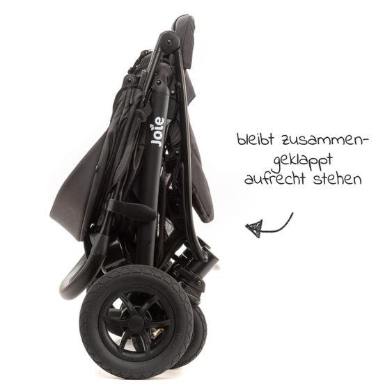 joie Buggy & Sportwagen Litetrax 4 AIR Luftreifen, Schieber-Ablagefach, Regenschutz & Insektenschutz - Coal