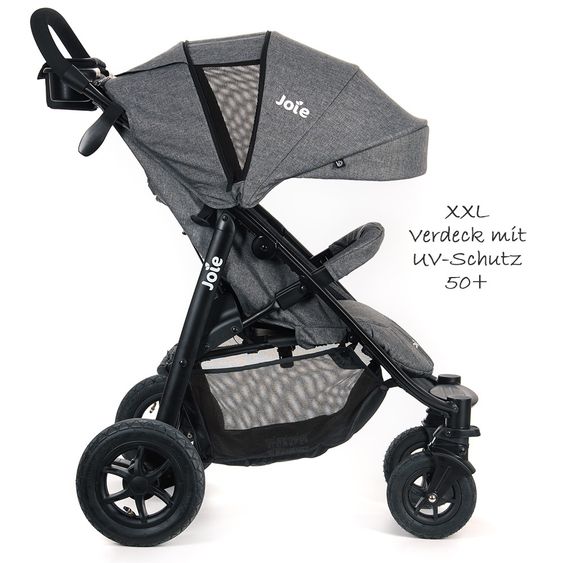 joie Buggy & Sportwagen Litetrax 4 Air mit Luftreifen inkl. Regenschutz, Insektenschutz und Reflektor-Kit - Chromium