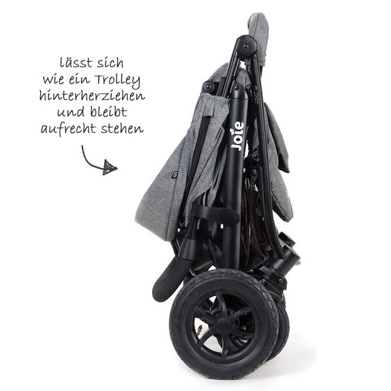 joie Buggy & Sportwagen Litetrax 4 Air mit Luftreifen & Regenschutz - Chromium