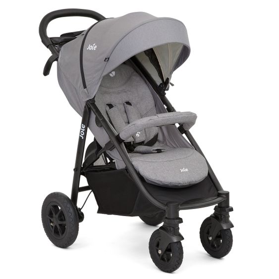 joie Buggy & Sportwagen Litetrax 4 AIR mit Luftreifen, Schieber-Ablagefach & Regenschutz - Gray Flannel