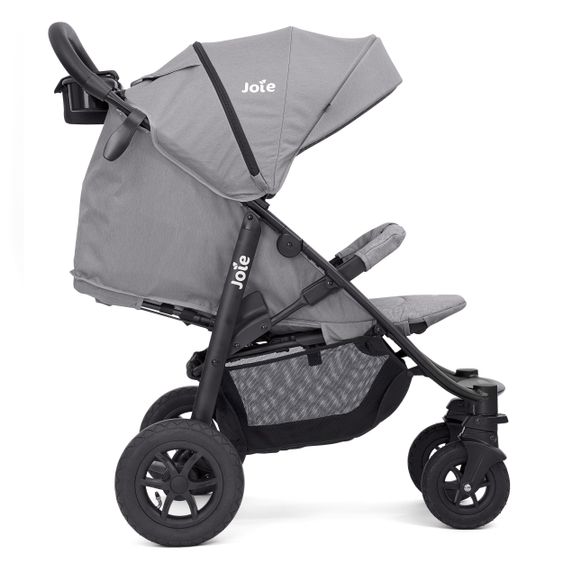 joie Buggy & Sportwagen Litetrax 4 AIR mit Luftreifen, Schieber-Ablagefach & Regenschutz - Gray Flannel