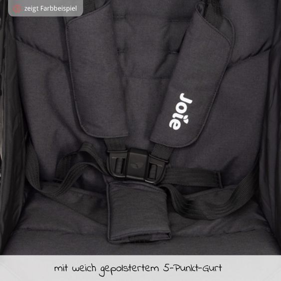 joie Buggy & Sportwagen Litetrax 4 AIR mit Luftreifen, Schieber-Ablagefach & Regenschutz - Gray Flannel