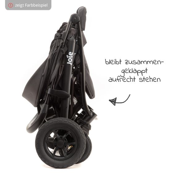 joie Buggy & Sportwagen Litetrax 4 AIR mit Luftreifen, Schieber-Ablagefach & Regenschutz - Gray Flannel