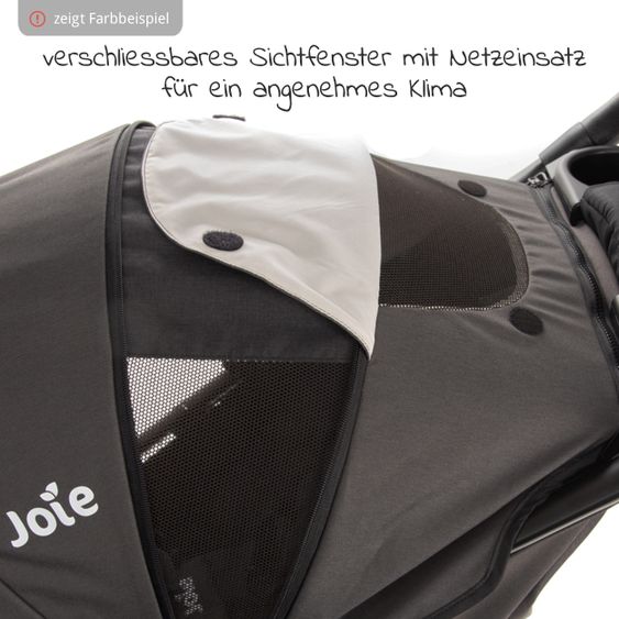 joie Buggy & Sportwagen Litetrax 4 AIR mit Luftreifen, Schieber-Ablagefach & Regenschutz - Gray Flannel