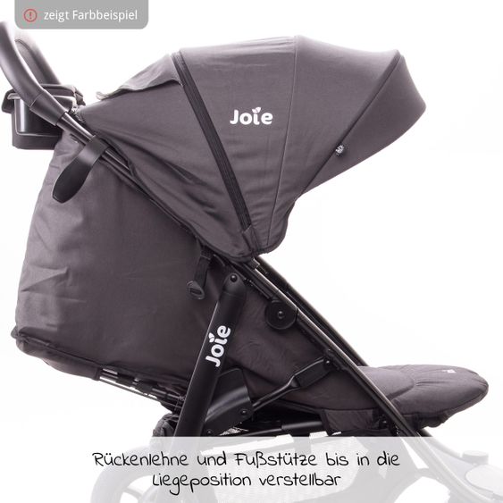 joie Buggy & Sportwagen Litetrax 4 AIR mit Luftreifen, Schieber-Ablagefach & Regenschutz - Gray Flannel