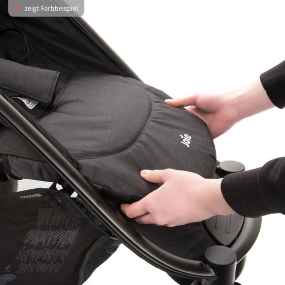 joie Buggy & Sportwagen Litetrax 4 AIR mit Luftreifen, Schieber-Ablagefach & Regenschutz - Gray Flannel