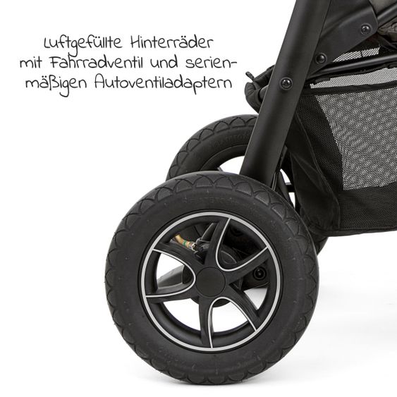 joie Buggy & stroller Litetrax 4 DLX Air with pneumatic tires, telescopic slider, rain cover loadable up to 22 kg - Cobblestone