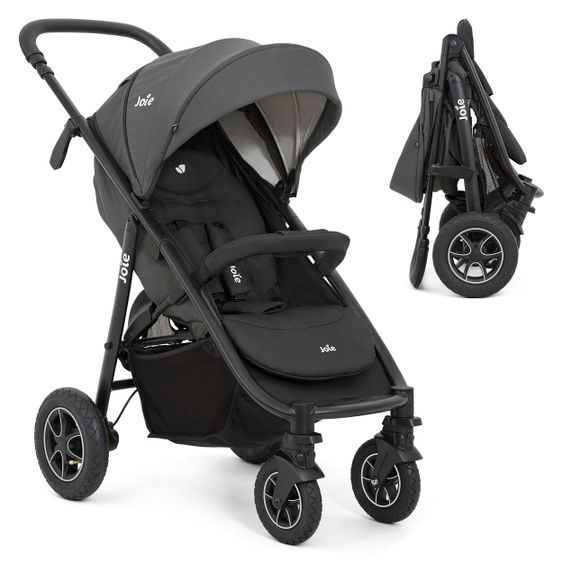 joie Buggy & Sportwagen Litetrax 4 DLX Air mit Luftreifen, Teleskopschieber, Regenschutz bis 22 kg belastbar - Shale