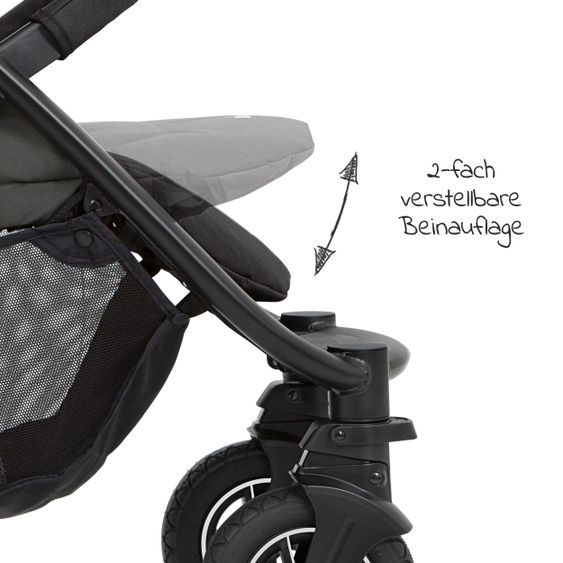 joie Buggy & Sportwagen Litetrax 4 DLX Air mit Luftreifen, Teleskopschieber, Regenschutz bis 22 kg belastbar - Shale