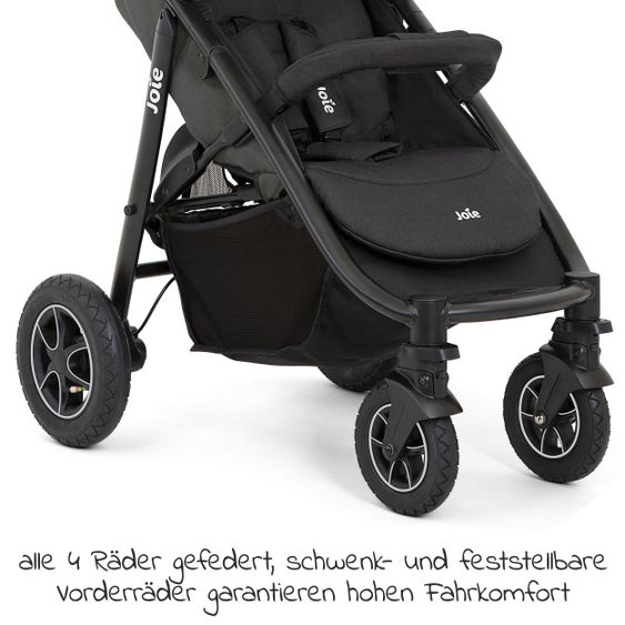joie Buggy & Sportwagen Litetrax 4 DLX Air mit Luftreifen, Teleskopschieber, Regenschutz bis 22 kg belastbar - Shale