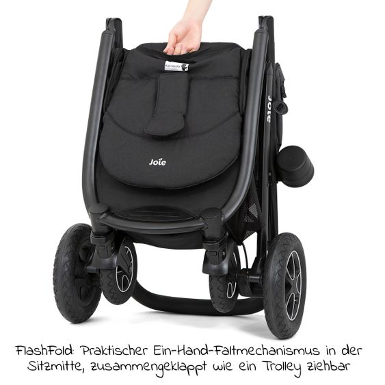 joie Buggy & Sportwagen Litetrax 4 DLX Air mit Luftreifen, Teleskopschieber, Regenschutz bis 22 kg belastbar - Shale