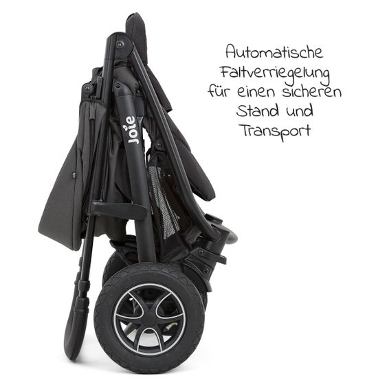 joie Buggy & Sportwagen Litetrax 4 DLX Air mit Luftreifen, Teleskopschieber, Regenschutz bis 22 kg belastbar - Shale