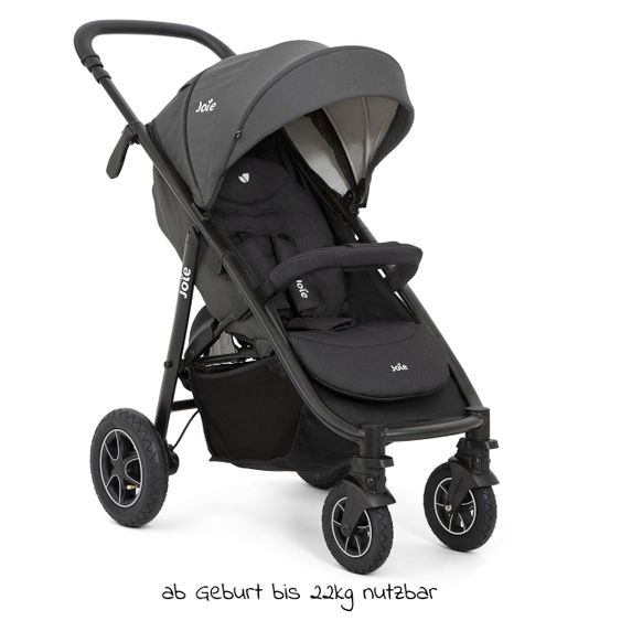 joie Buggy & Sportwagen Litetrax 4 DLX Air mit Luftreifen, Teleskopschieber, Regenschutz bis 22 kg belastbar - Shale