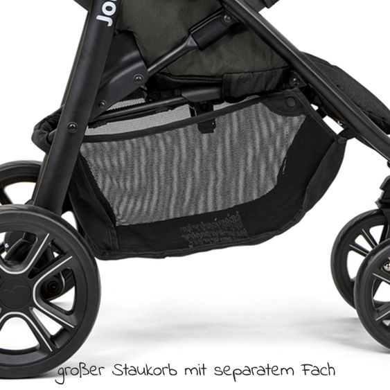 joie Buggy & stroller Litetrax 4 DLX with telescopic slider, rain cover loadable up to 22 kg - Coal
