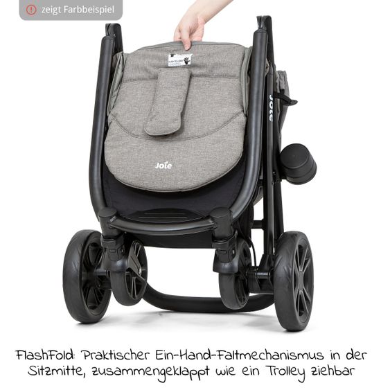 joie Buggy & stroller Litetrax 4 DLX with telescopic slider, rain cover loadable up to 22 kg - Coal