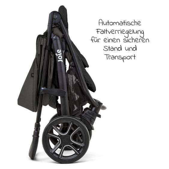 joie Buggy & stroller Litetrax 4 DLX with telescopic slider, rain cover loadable up to 22 kg - Coal