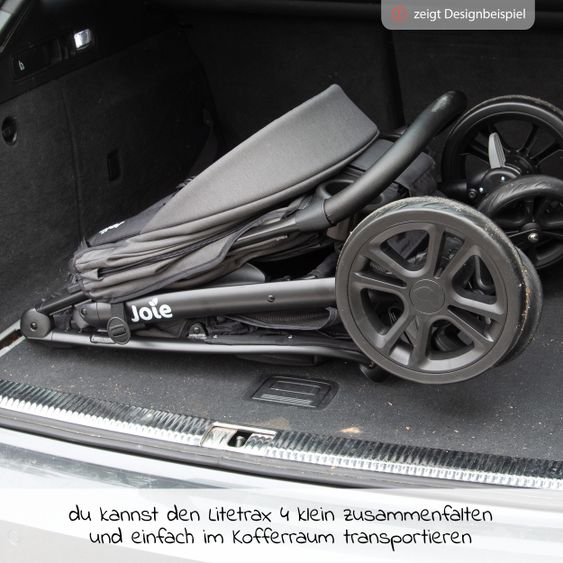 joie Buggy & stroller Litetrax 4 DLX with telescopic slider, rain cover loadable up to 22 kg - Coal