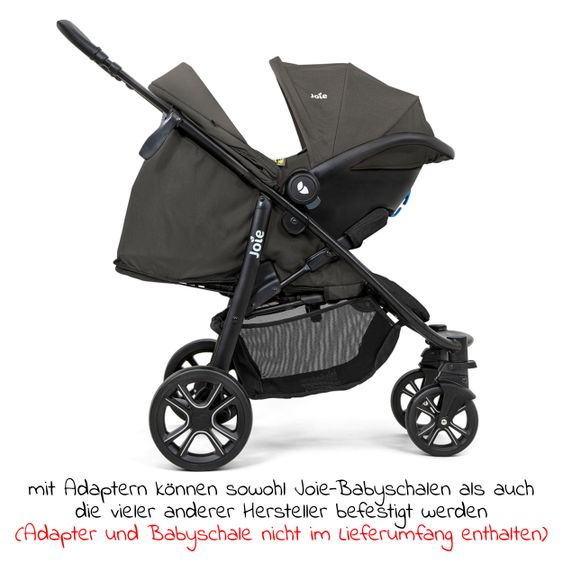 joie Buggy & stroller Litetrax 4 DLX with telescopic slider, rain cover loadable up to 22 kg - Coal