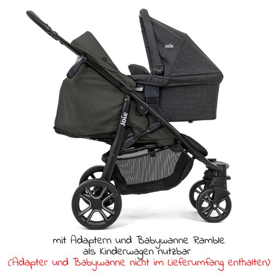 joie Buggy & stroller Litetrax 4 DLX with telescopic slider, rain cover loadable up to 22 kg - Coal