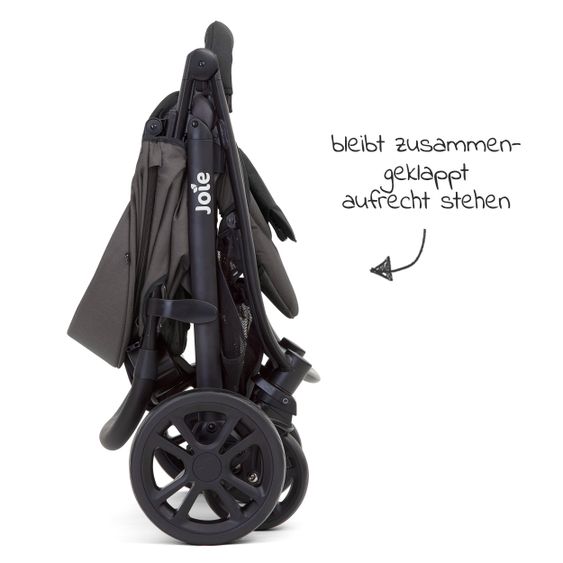 joie Buggy & Sportwagen Litetrax 4 mit Schieber-Ablagefach & Regenschutz - Coal