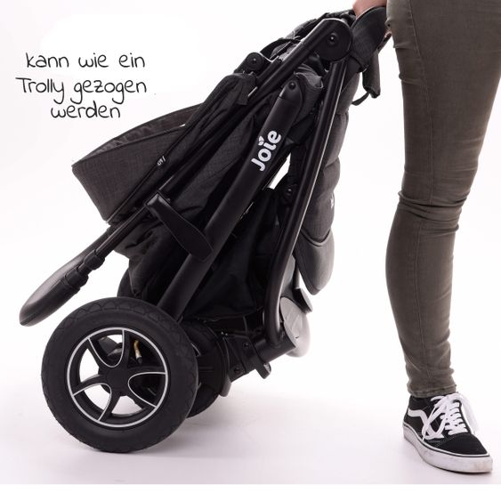 joie Buggy & Sportwagen Litetrax 4 mit Schieber-Ablagefach & Regenschutz - Coal