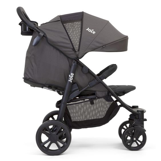 joie Buggy & Sportwagen Litetrax 4 mit Schieber-Ablagefach & Regenschutz - Coal