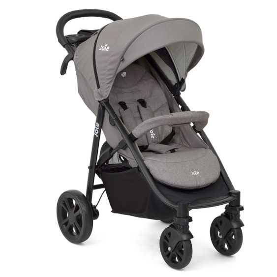 joie Buggy & Sportwagen Litetrax 4 mit Schieber-Ablagefach & Regenschutz - Gray Flannel