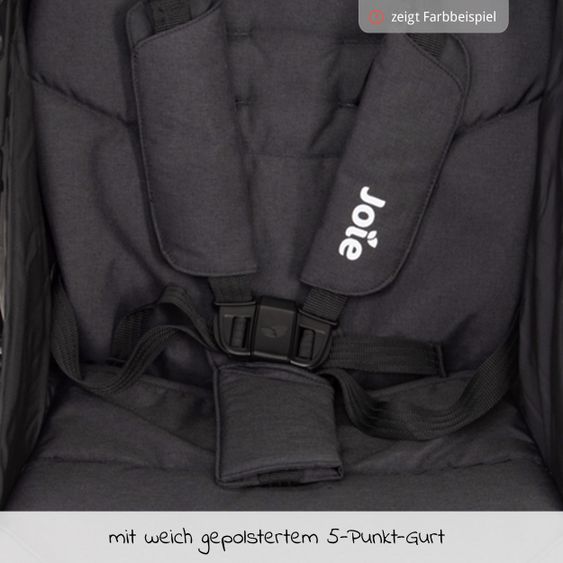 joie Buggy & Sportwagen Litetrax 4 mit Schieber-Ablagefach & Regenschutz - Gray Flannel