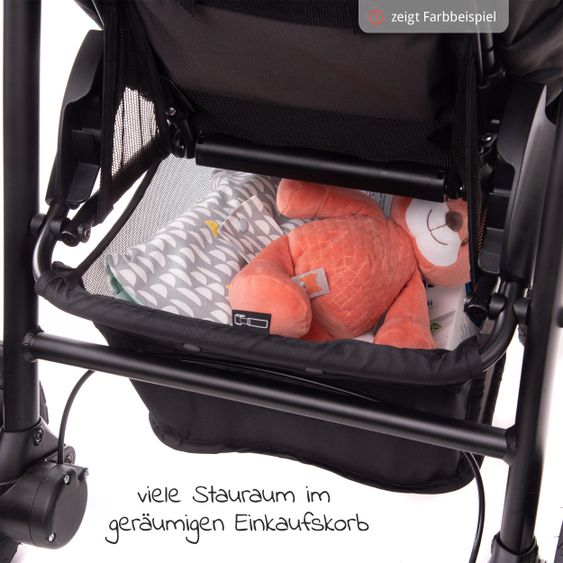 joie Buggy & Sportwagen Litetrax 4 mit Schieber-Ablagefach & Regenschutz - Gray Flannel