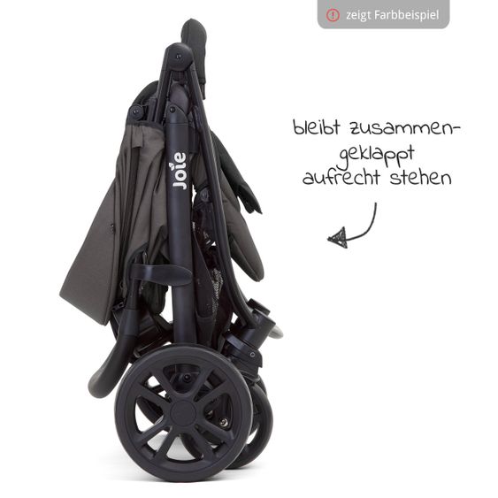 joie Buggy & Sportwagen Litetrax 4 mit Schieber-Ablagefach & Regenschutz - Gray Flannel