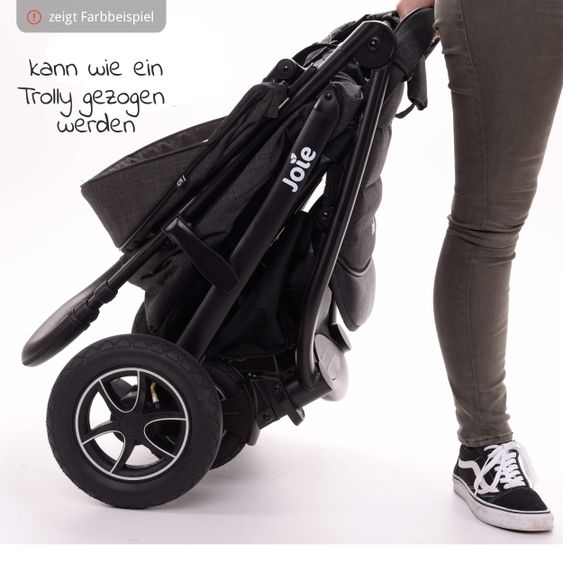 joie Buggy & Sportwagen Litetrax 4 mit Schieber-Ablagefach & Regenschutz - Gray Flannel