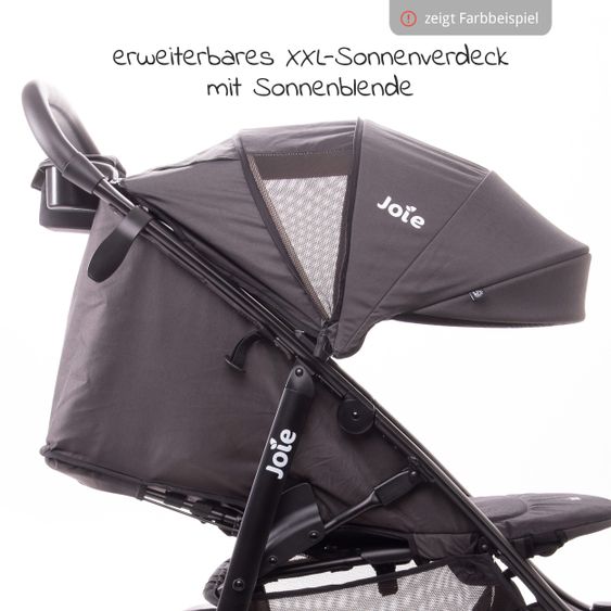 joie Buggy & Sportwagen Litetrax 4 mit Schieber-Ablagefach & Regenschutz - Gray Flannel