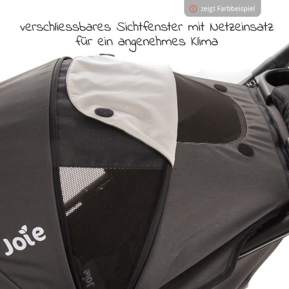 joie Buggy & Sportwagen Litetrax 4 mit Schieber-Ablagefach & Regenschutz - Gray Flannel