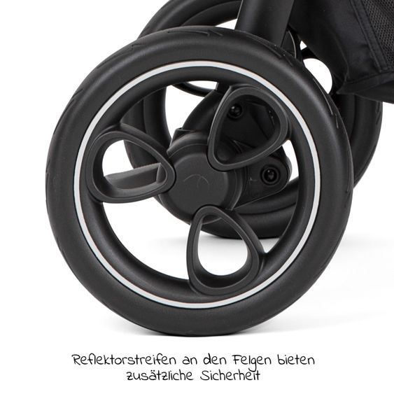 joie Passeggino e carrozzina Litetrax fino a 22 kg di capacità di carico con vano portaoggetti a spinta con zanzariera e parapioggia - Ciottolo