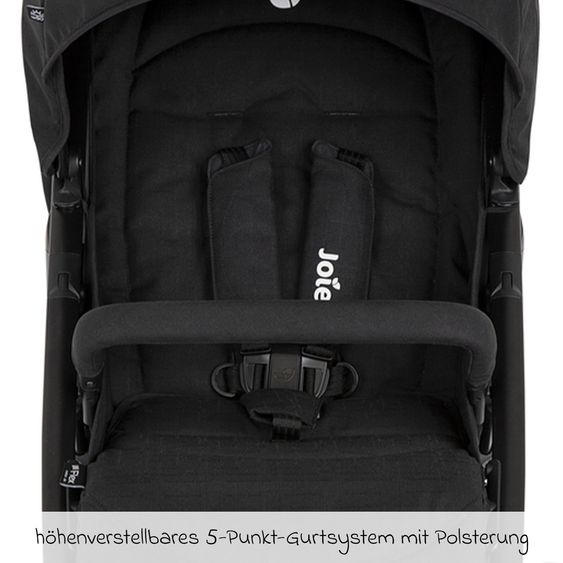 joie Buggy & Sportwagen Litetrax bis 22 kg belastbar mit Schieber-Ablagefach, Sommer Sitzauflage, Insektenschutz & Regenschutz - Shale