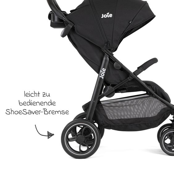 joie Buggy & Sportwagen Litetrax bis 22 kg belastbar mit Schieber-Ablagefach, Sommer Sitzauflage, Insektenschutz & Regenschutz - Shale