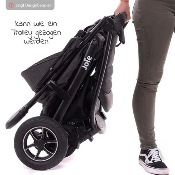 joie Buggy & Sportwagen Litetrax bis 22 kg belastbar mit Schieber-Ablagefach, Sommer Sitzauflage, Insektenschutz & Regenschutz - Shale