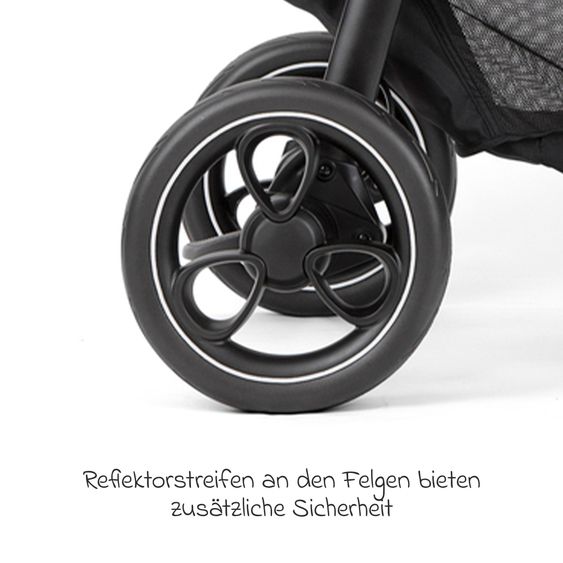 joie Buggy & Sportwagen Litetrax bis 22 kg belastbar mit Schieber-Ablagefach, Sonnenschirm, Sommer Sitzauflage, Insektenschutz & Regenschutz - Pebble
